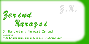 zerind marozsi business card